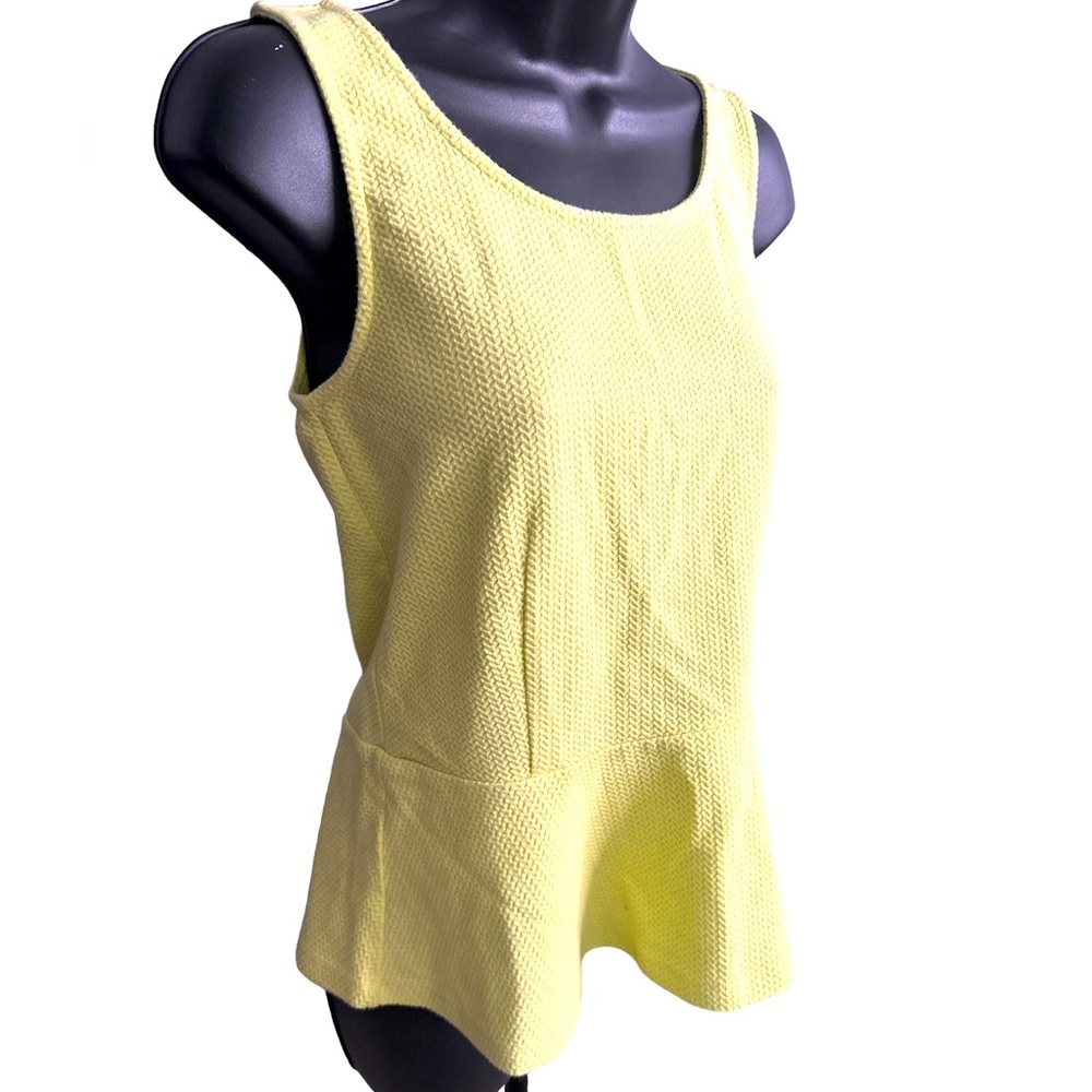 ANN TAYLOR Women’s Lime Green Sleeveless Peplum Top